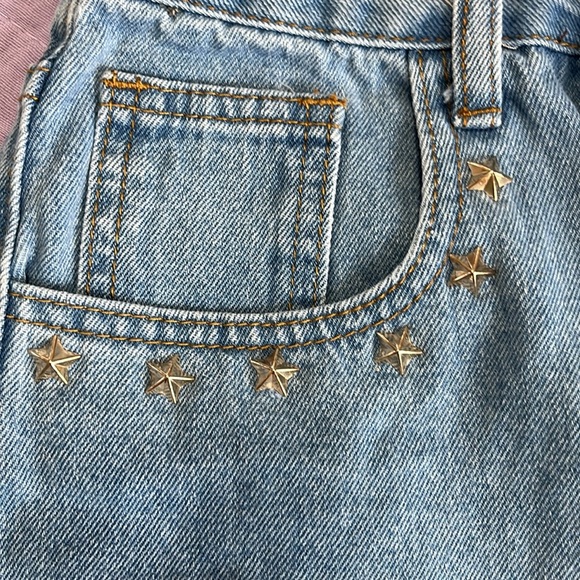 Blue Star-Studded Princess Polly “Mom” Shorts - Picture 5 of 7